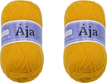 BELLATEX SET 2 ks Priadza Ája NGM 50 g, 929 žltá