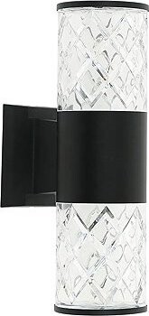 Luxera Prezent Even 2 × E27 40 W IP54, venkovní nástěnné svítidlo, černé