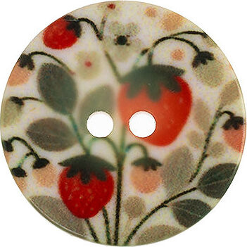 Gombíky Žirovnice Gombík 1,5 cm jahôdky lesné 41719A súprava 6 ks