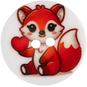 Gombíky Žirovnice Gombík 1,5 cm líštička 41719B súprava 6 ks