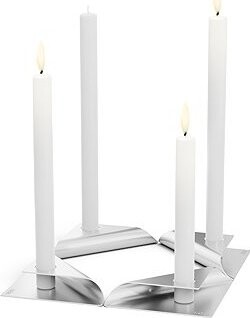 Höfats Square Candle Silver, 4 ks