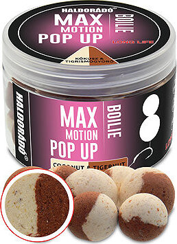 Haldorádó Pop-Up Boilies Max Motion 50 g 16+20 mm Kokos/Tygří ořech