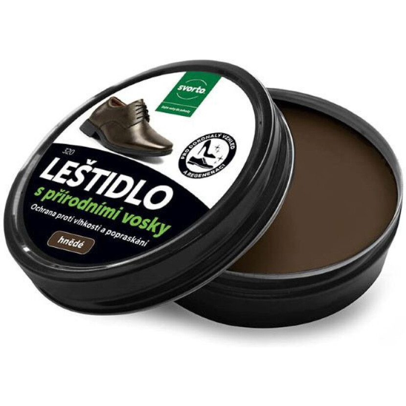 Leštidlo s prírodnými voskami Svorto 75 ml - hnedé