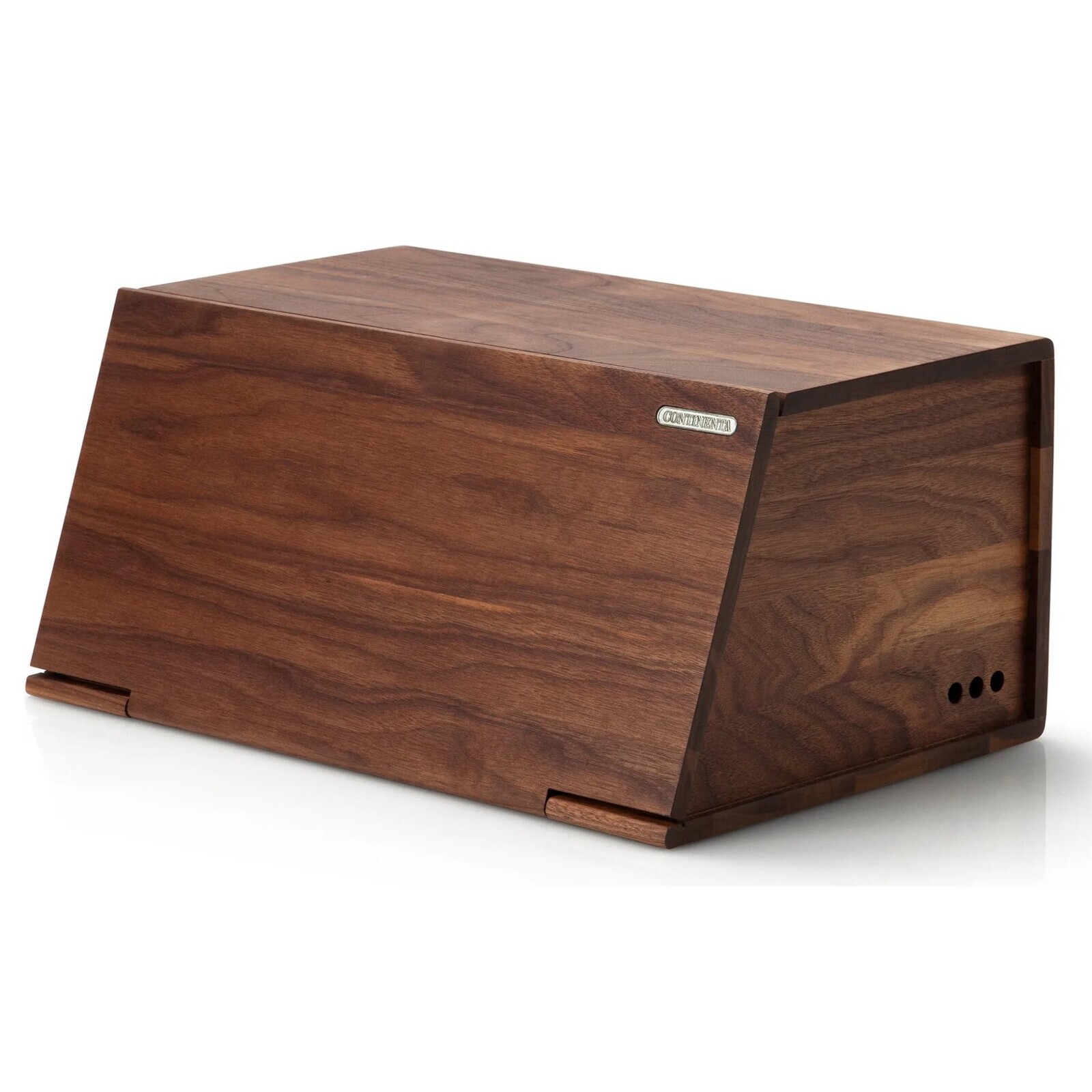 Chlebník s doskou na krájanie 40 cm, hnedá, orechové drevo, Continenta