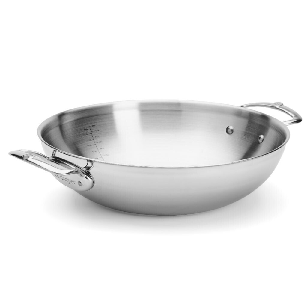 Wok na indukciu AFFINITY 32 cm, strieborná, nerezová oceľ, de Buyer