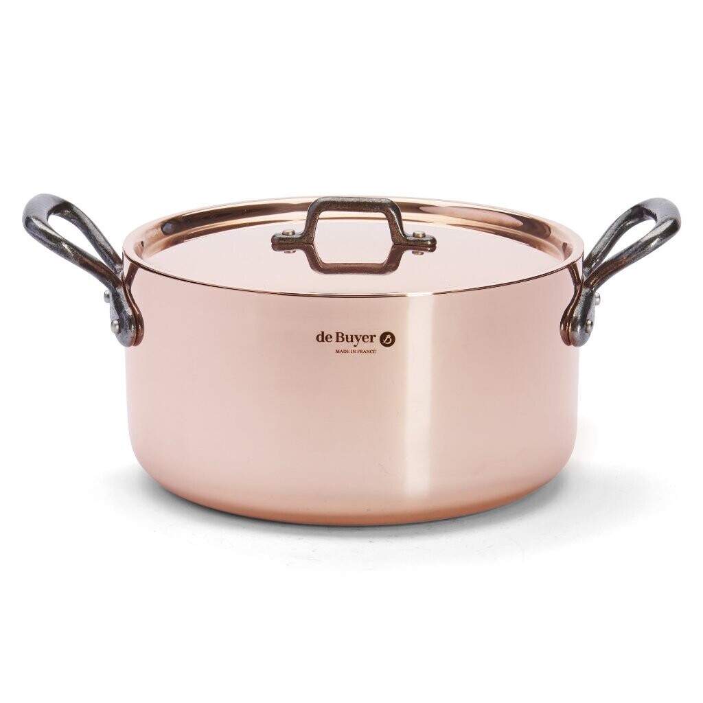 Hrniec PRIMA MATERA 24 cm, s pokrievkou, meď, de Buyer