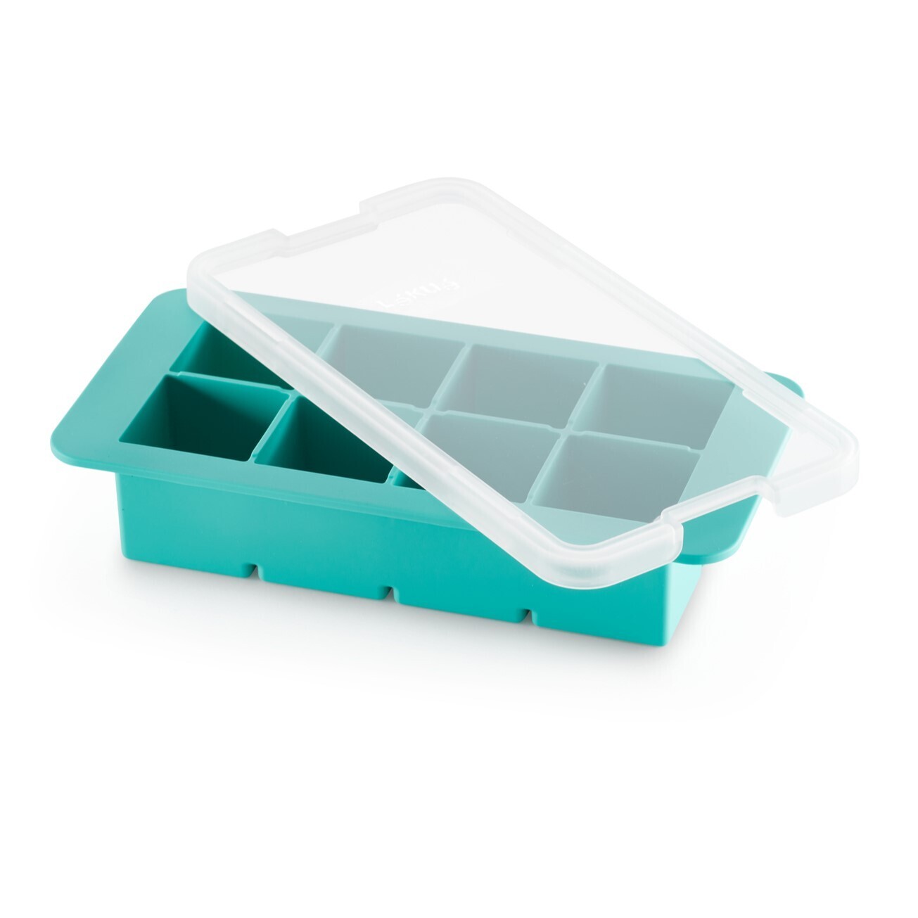 Forma na výrobu kociek ľadu 23 cm, tyrkysová, silikón, Lékué