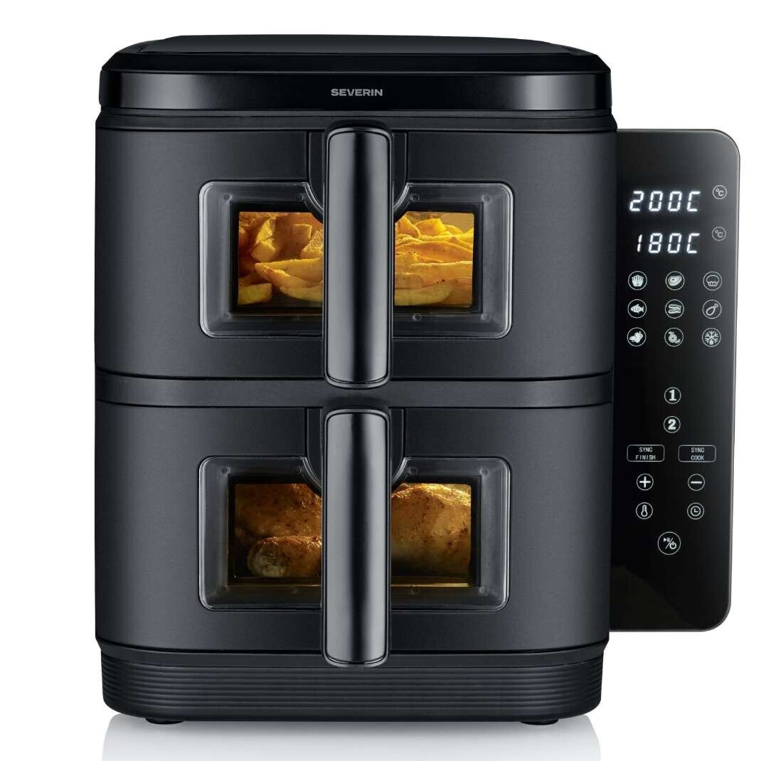 Teplovzdušná fritéza FR 2468 2 x 5,5 l, čierna, Severin