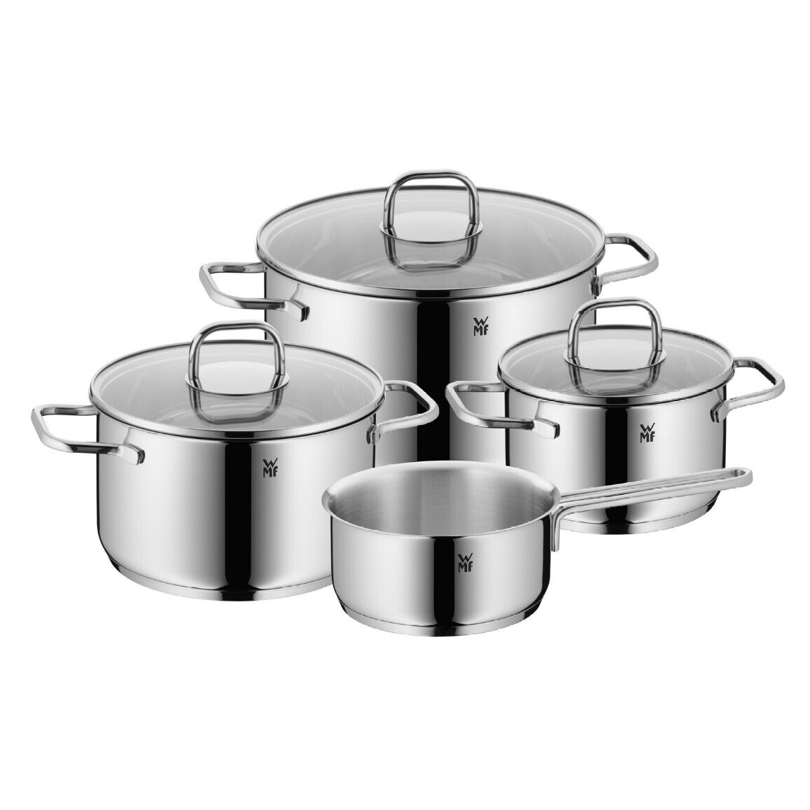 Súprava hrncov INSPIRATION, sada 4 ks, strieborná, nerezová oceľ, WMF