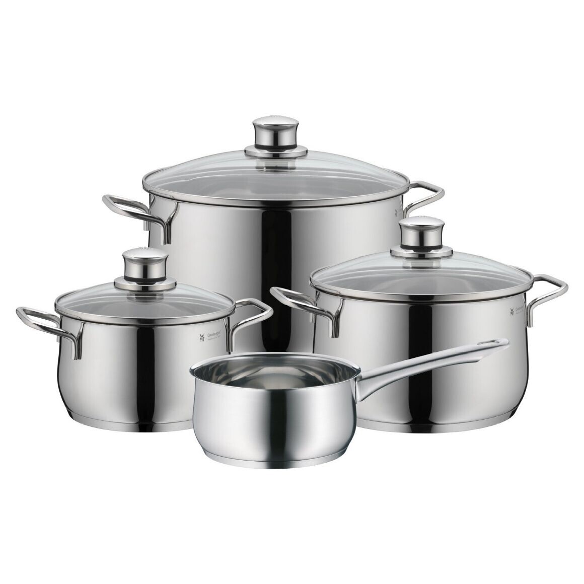 Súprava hrncov DIADEM PLUS, sada 4 ks, strieborná, nerezová oceľ, WMF