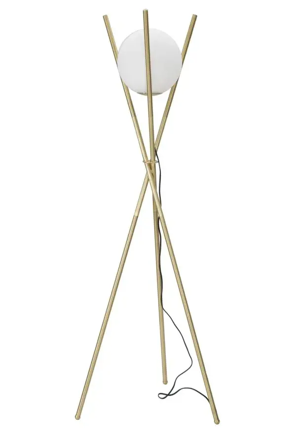 Stojací lampa Glamy 155 cm bílá/zlatá