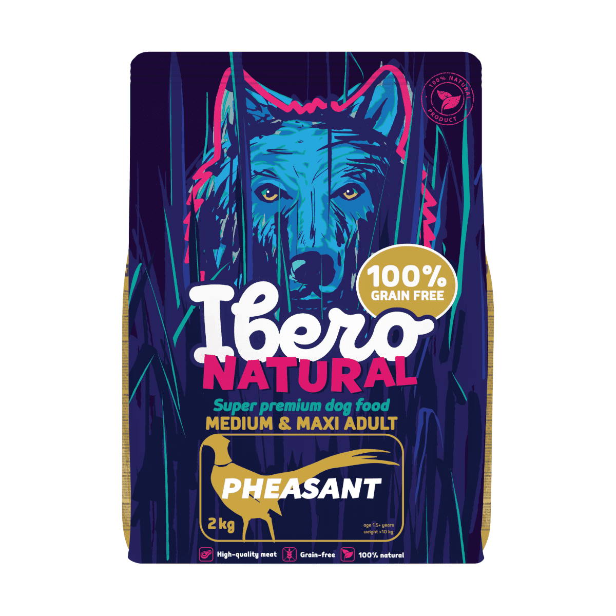 Ibero Grain-free Dog Medium & Maxi Adult Pheasant - 2kg