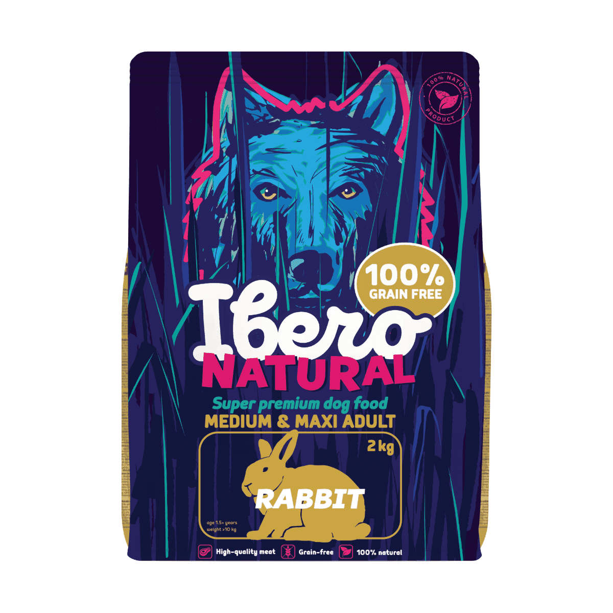 Ibero Grain-free Dog Medium & Maxi Adult Rabbit - 2kg