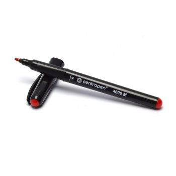 Popisovač Centropen 4606 CD/DVD/BD červený valcový hrot 1mm