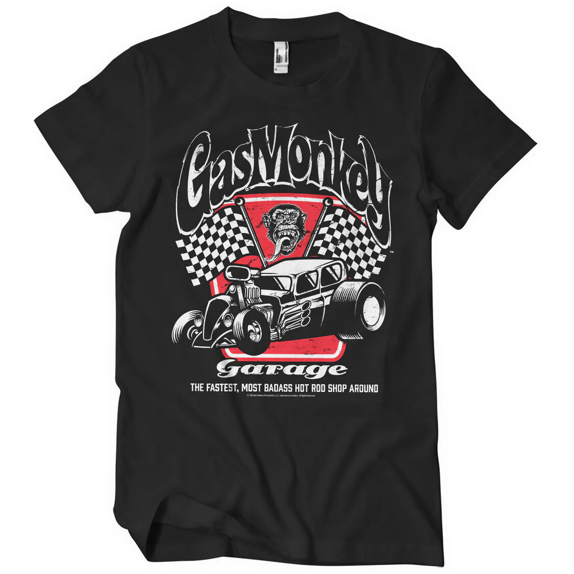 Tričko Gas Monkey Garage Badass - čierne,