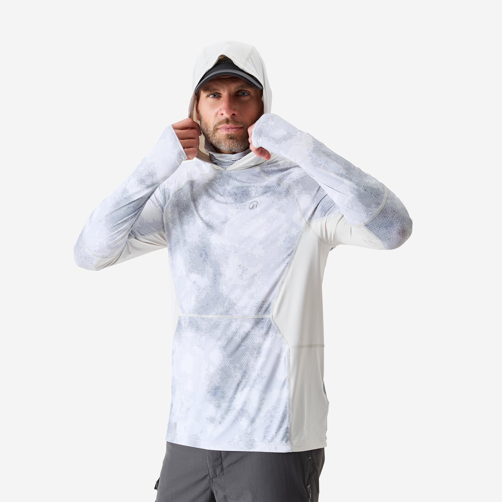 Rybárske tričko Anti-UV UPF 50+ sivé