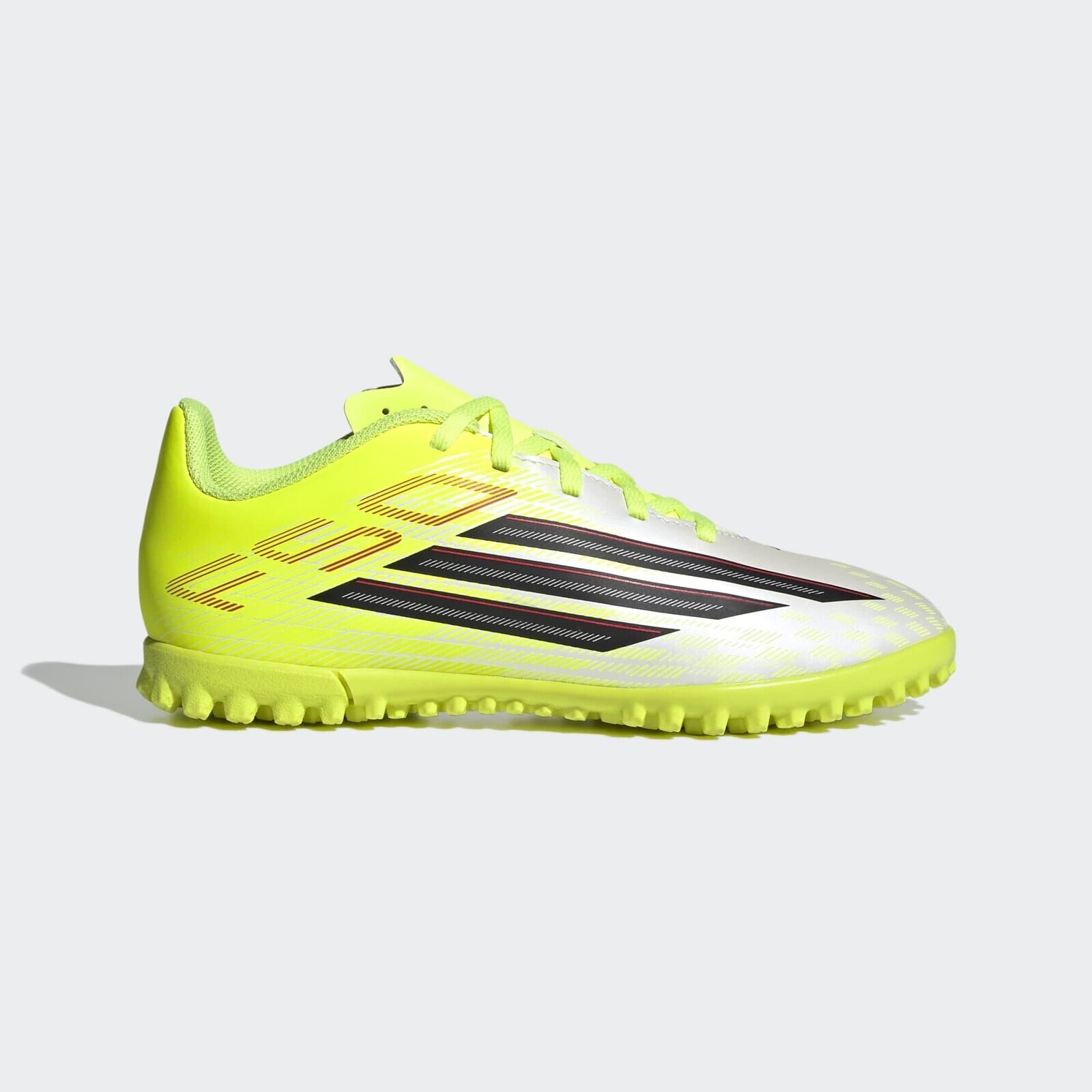 ADIDAS F50 Club detské futbalové turfy bielo-žlté