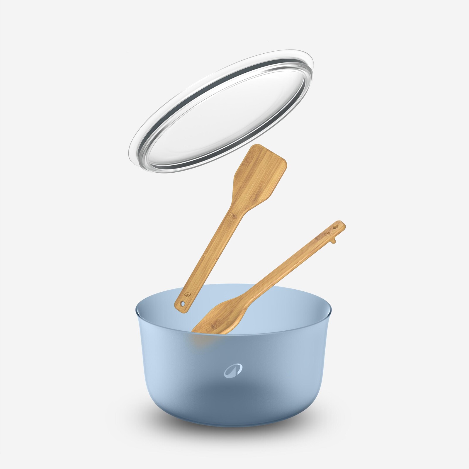 Šalátová miska s vekom 3,5 l + drevený riad