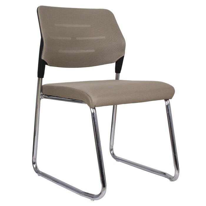 KONDELA Kledi konferenčná stolička svetlohnedá / chróm / čierna