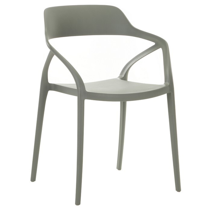 KONDELA Alfio stohovateľná stolička sivá