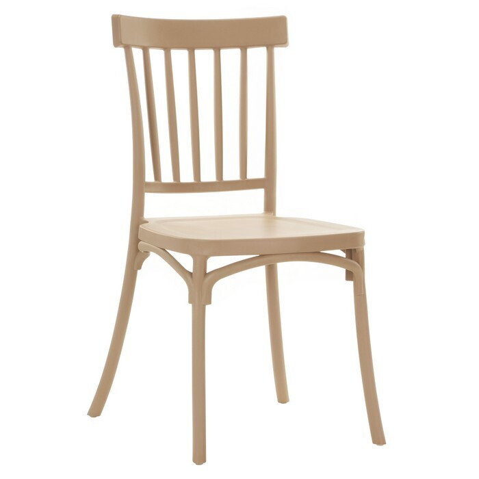 KONDELA Sazen New stohovateľná stolička svetlohnedá