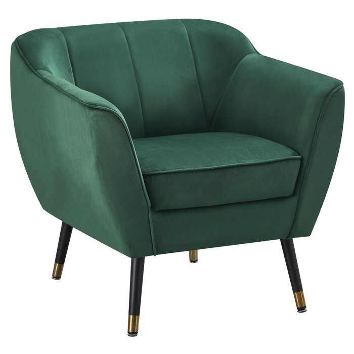 KONDELA Vioda dizajnové kreslo zelená (Velvet)