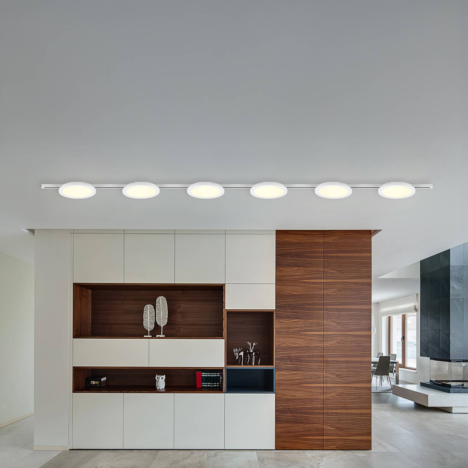 Sada koľajníc DUOline Camillus, biela, 3 m, 6-pl. LED 2-pl.