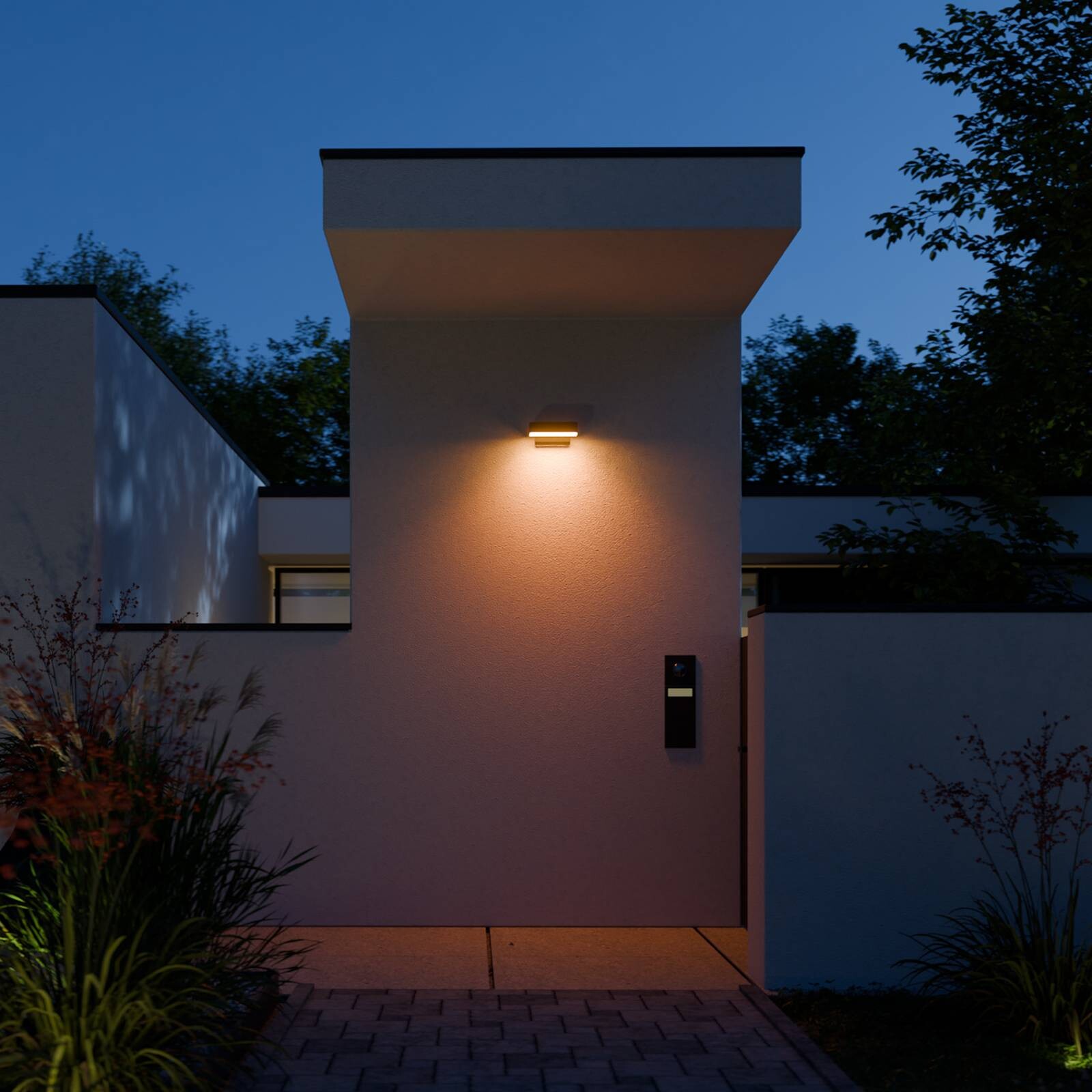 STEINEL LED senzorové vonkajšie nástenné svietidlo L 800 SC, antracit IP44