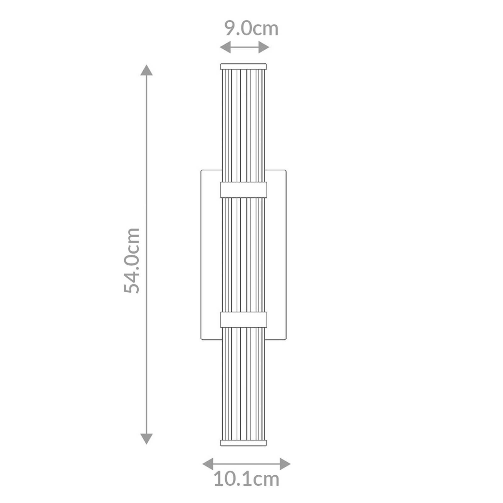 LED vonkajšie nástenné svietidlo FAYTON, čierne, výška 54 cm, kov, IP44