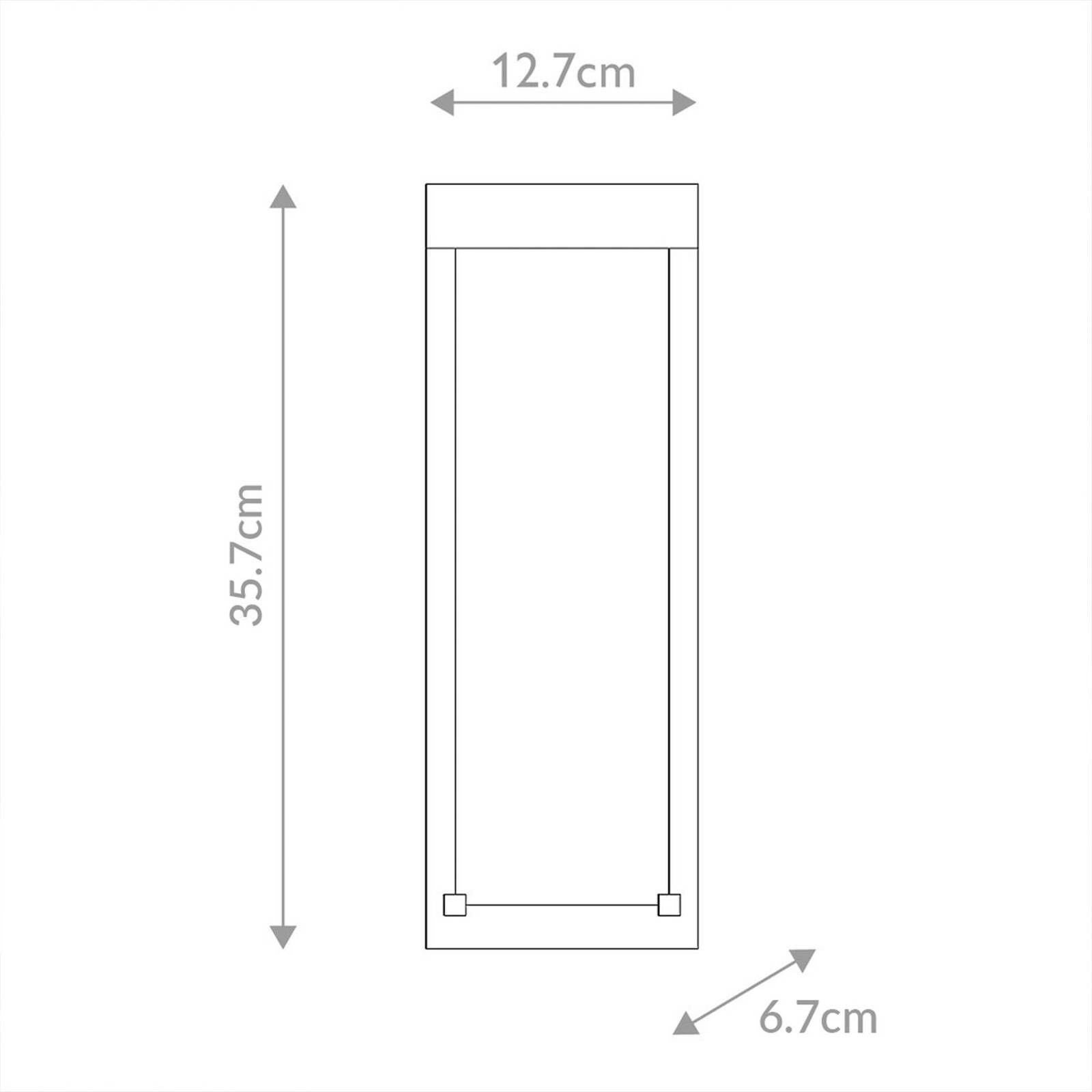 LED vonkajšie nástenné svietidlo KABO, čierne, výška 36 cm, kov, IP44