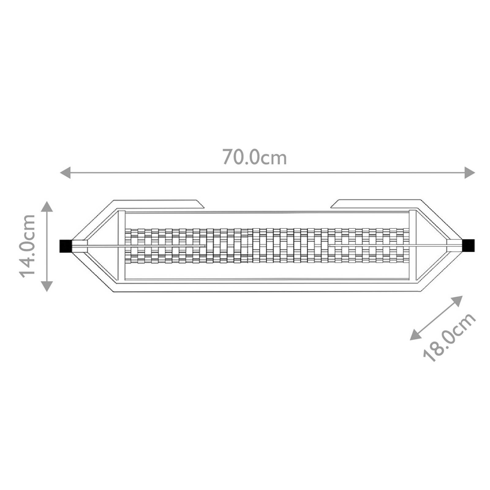 LED nástenné svetlo ESPADA, leštený chróm Šírka 70 cm Kov IP44