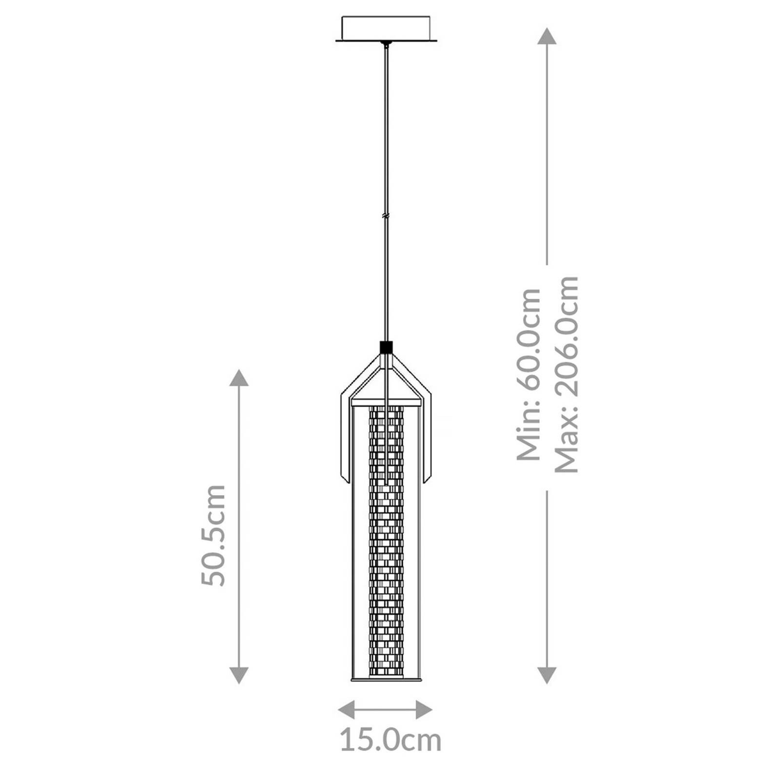 LED závesné svietidlo ESPADA, zlatá brúsená, Ø 15 cm kov/sklo