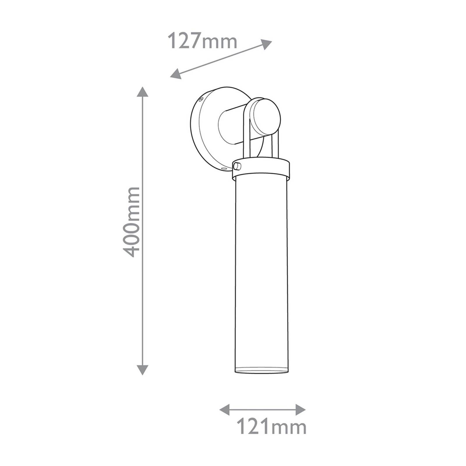 Nástenné svetlo WYNWOOD, bronzová farba, výška 40 cm, kov/opálové sklo E27