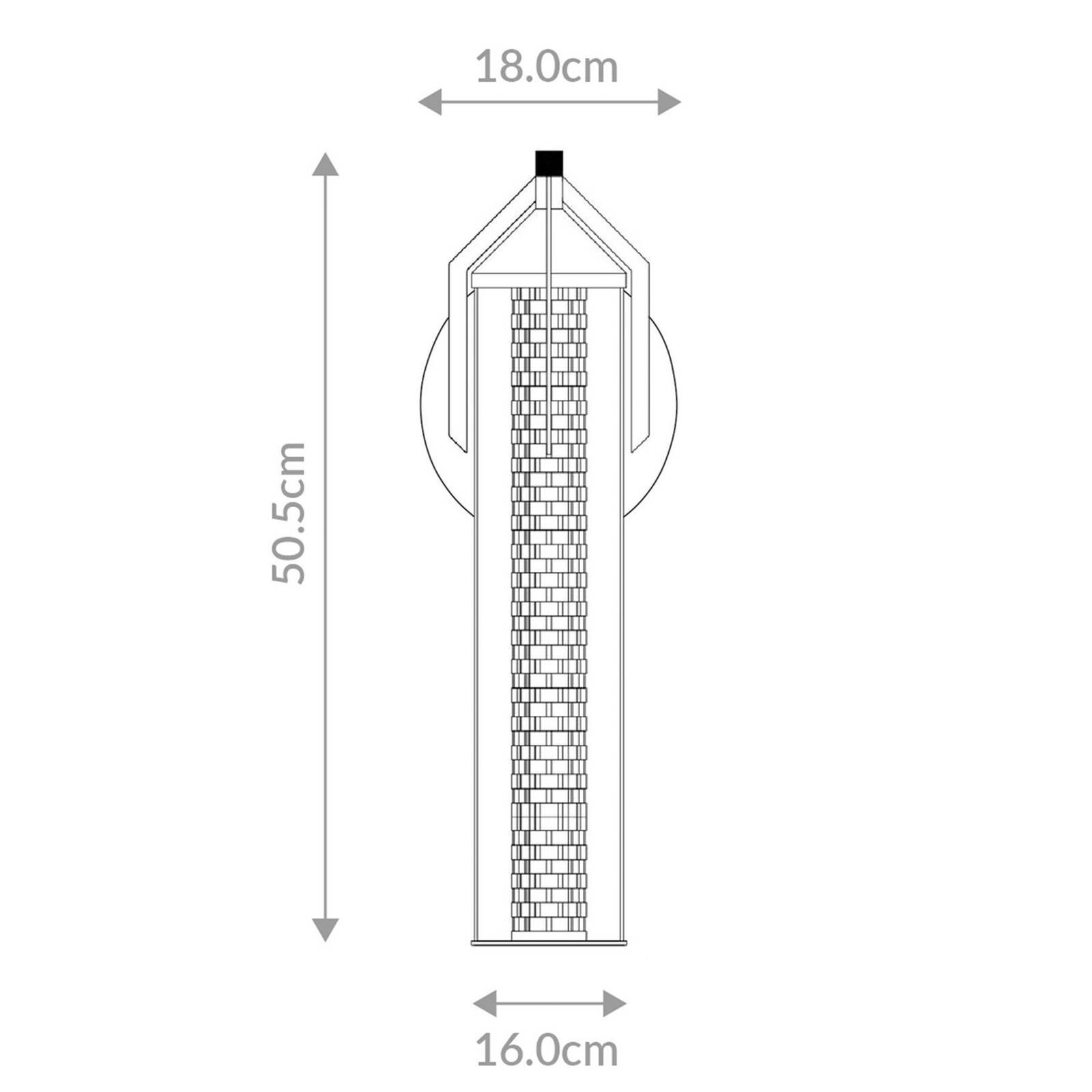 LED nástenné svetlo ESPADA, zlaté brúsené, Ø 16 cm, kov IP44
