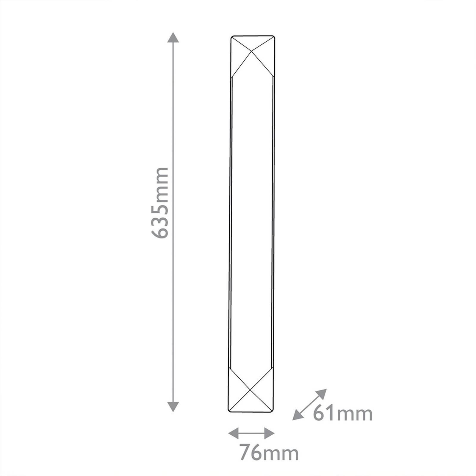 LED nástenné svetlo CAESAR, starý mosadz, výška 64 cm kov/alabaster