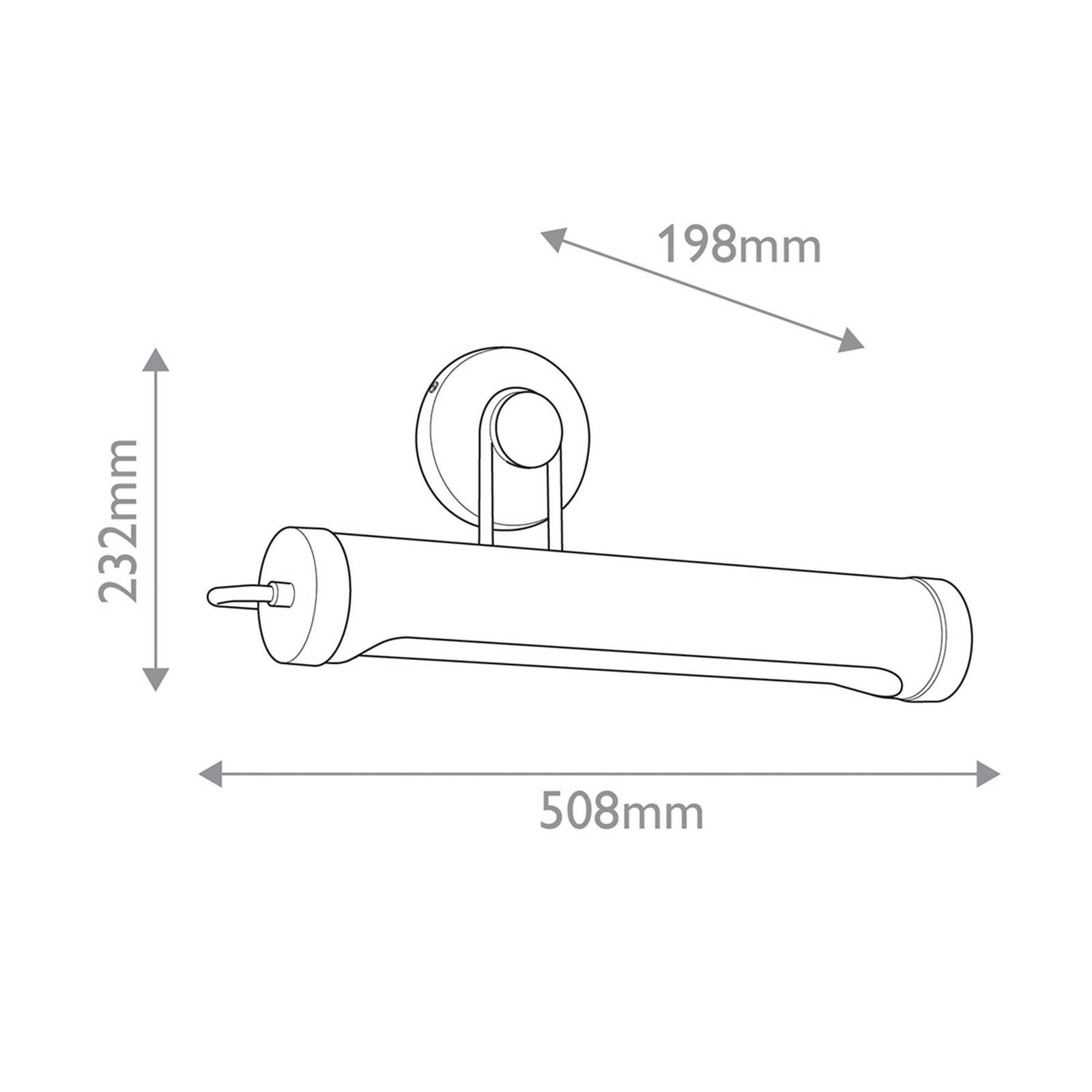 Nástenné svetlo WYNWOOD, starý mosadz, šírka 51 cm, kov, 2 x E27