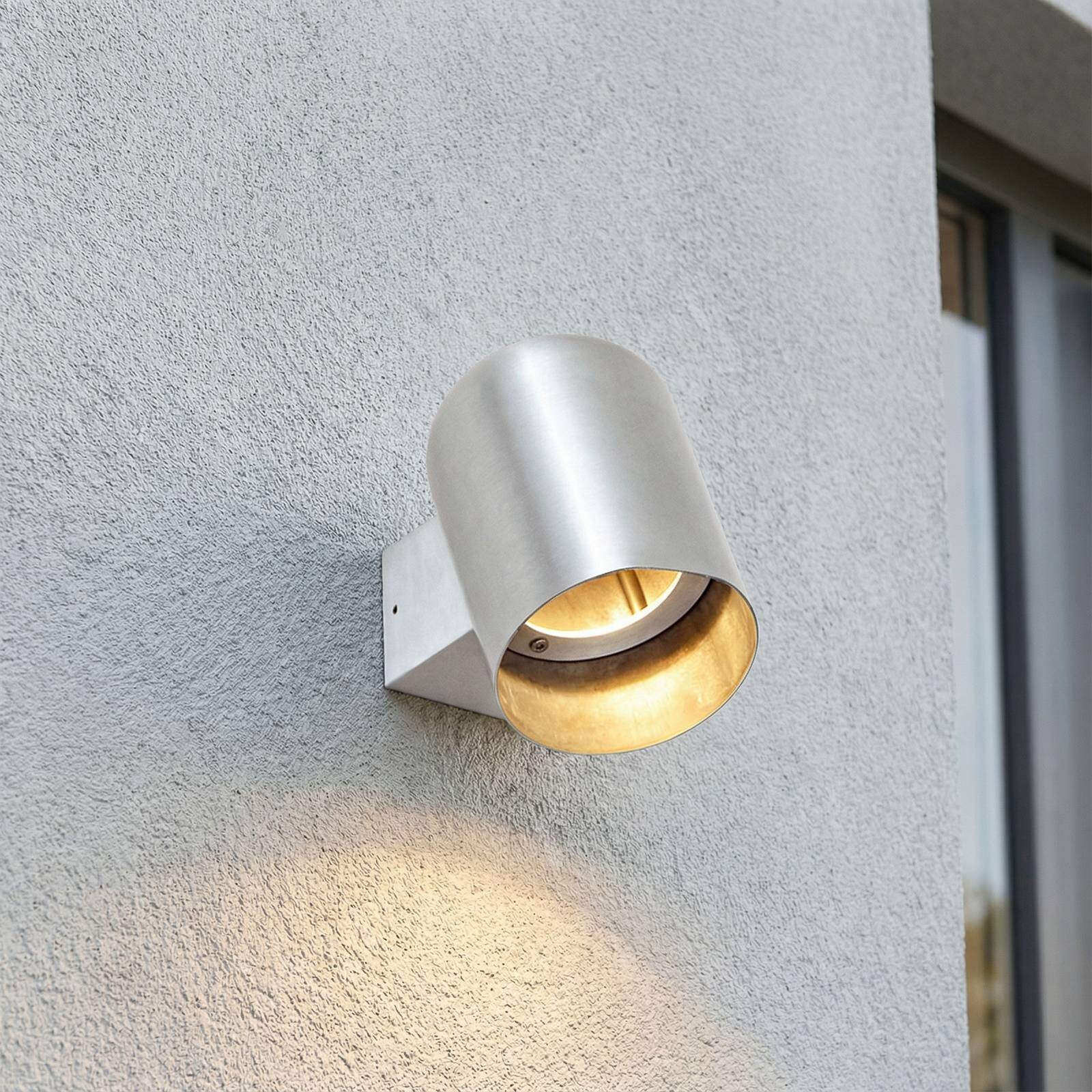 Lindby Vonkajšie nástenné svietidlo Lupil, hliník, kov, GU10, IP44