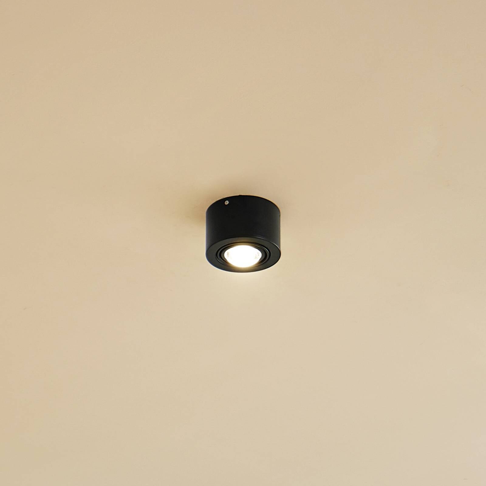 Lindby Downlight Jyla, 1-pl. , čierny matný, GX53