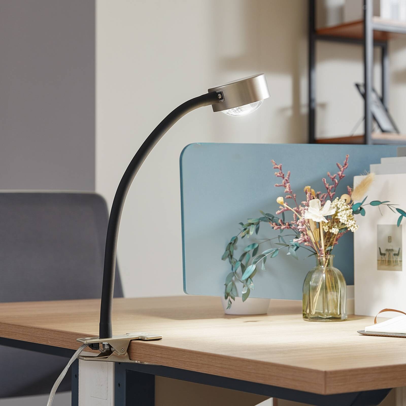 Lindby svietidlo Jyla, matný nikl, GX53, flexibilné rameno