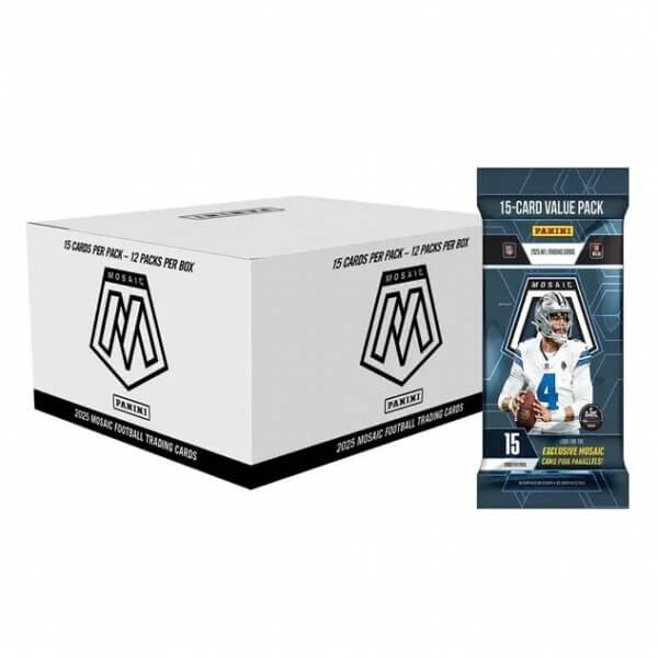 Panini 2025 Panini Mosaic NFL Football Fat Pack box - karty amerického futbalu