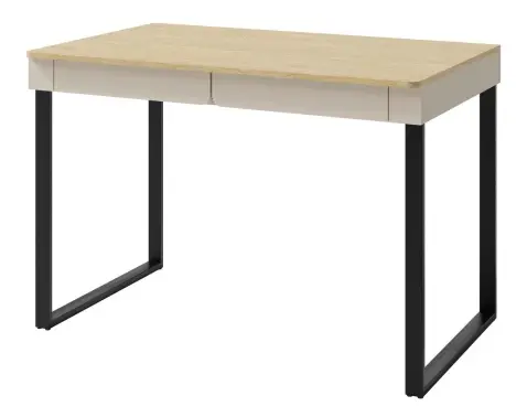 Písací stôl so zásuvkami Luca, pieskovo béžová/olejovaný dub%