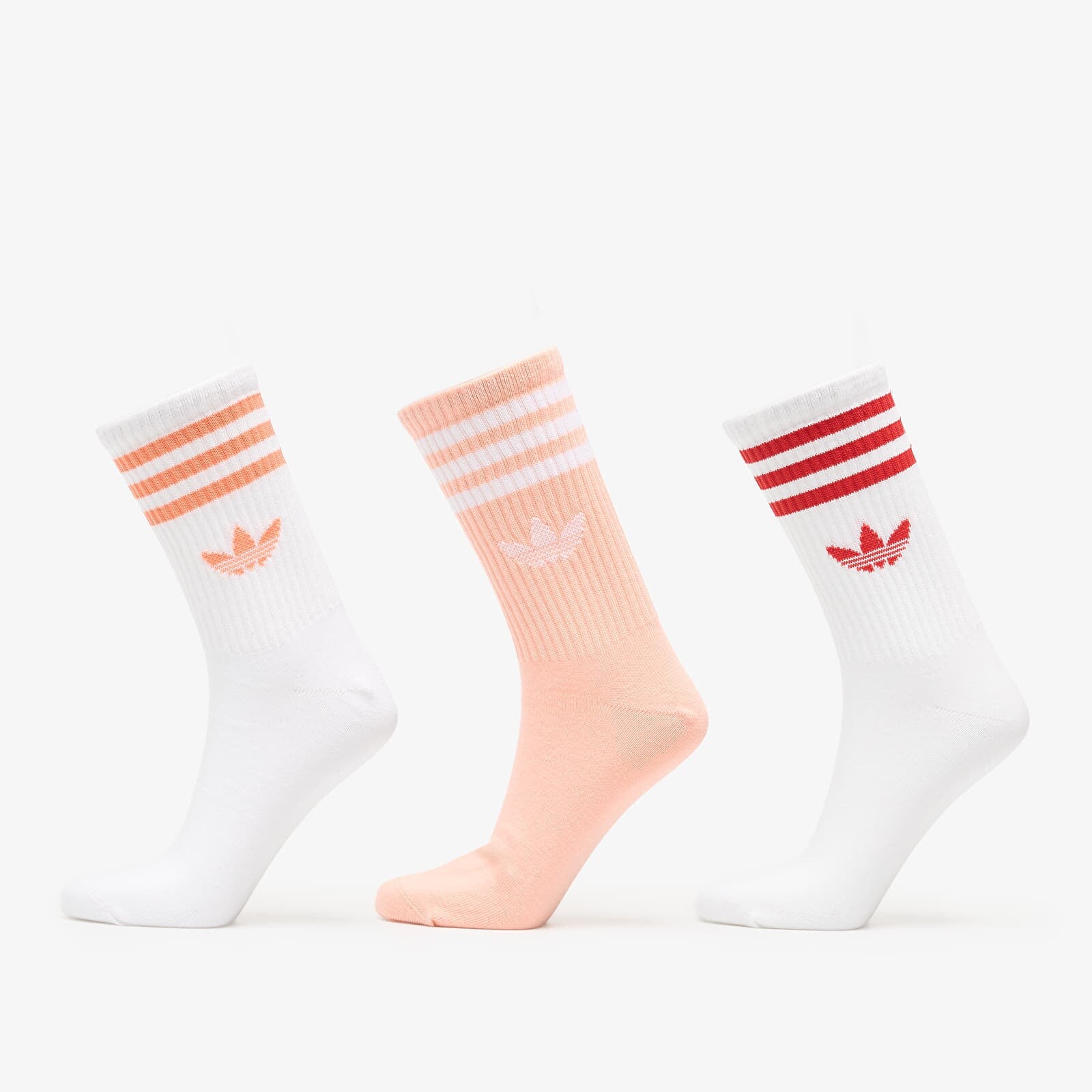 Ponožky adidas 3S Crew Socks 3-Pack White/ White S