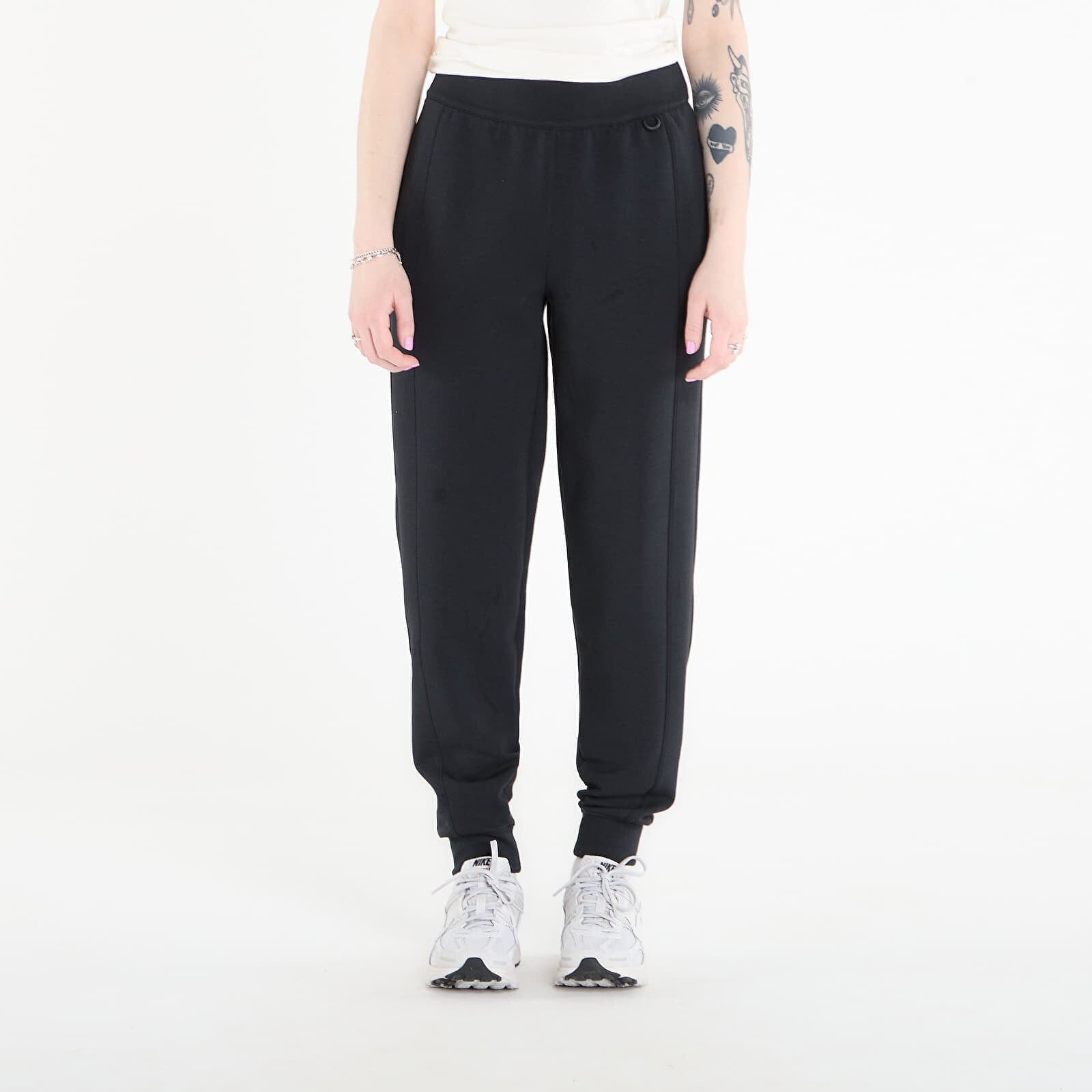 Tepláky Nike 24.7 ImpossiblySoft Women's Dri-FIT Mid-Rise Joggers Black/ Dk Smoke Grey S