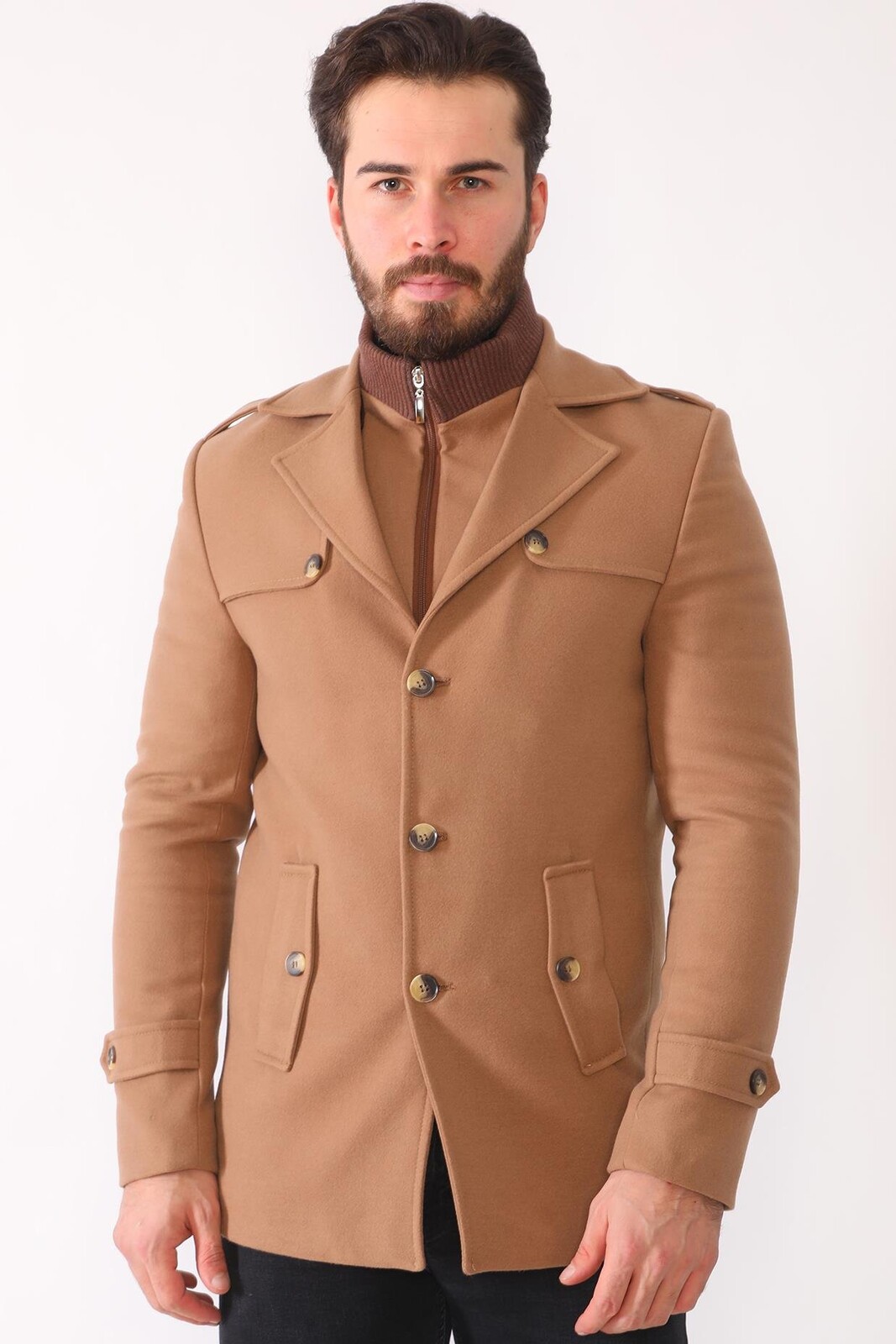 Pánsky kabát Dewberry Camel