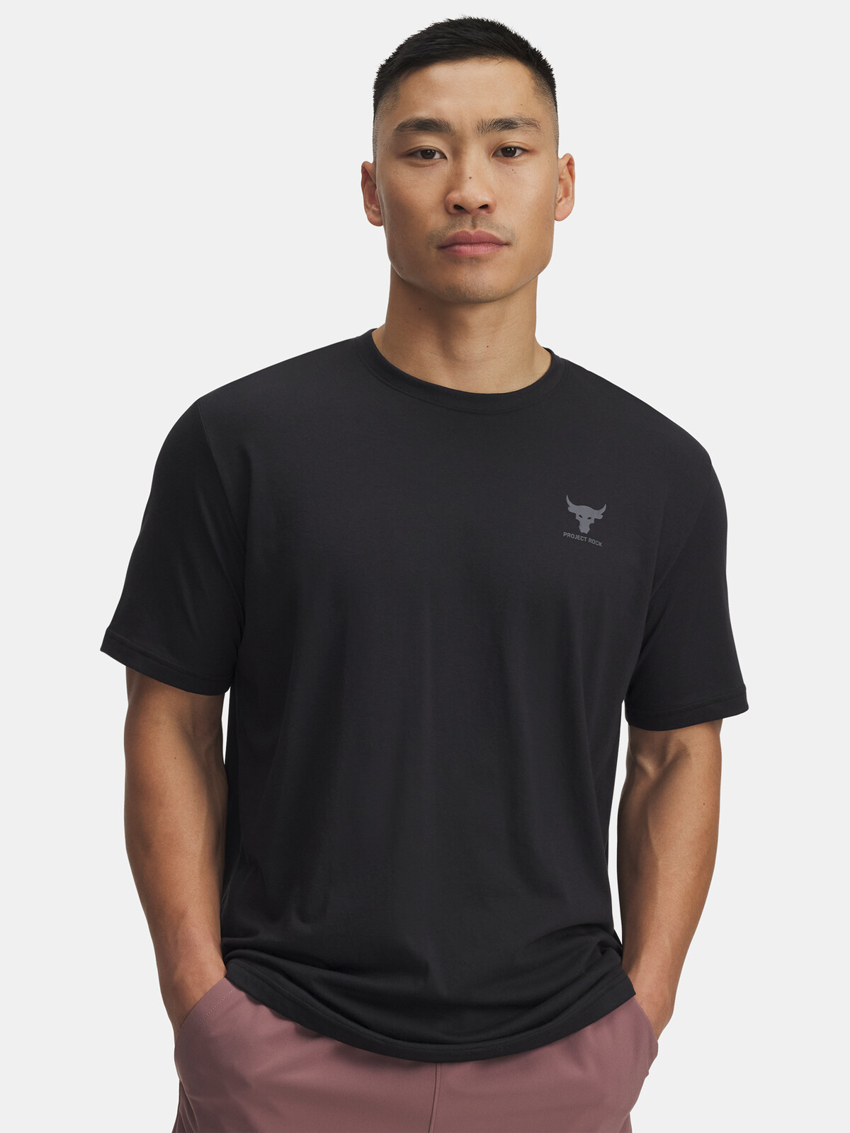 Pánske tričko Under Armour UA Pjt Rck Simple Branded SS-BLK