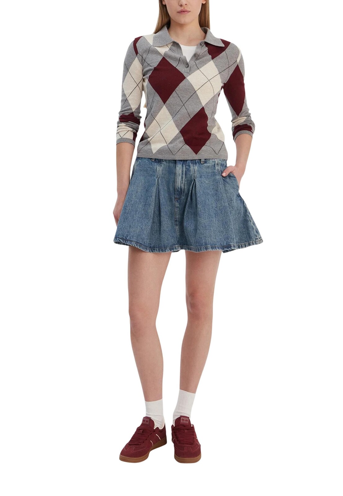 Tommy Hilfiger rifľová sukňa