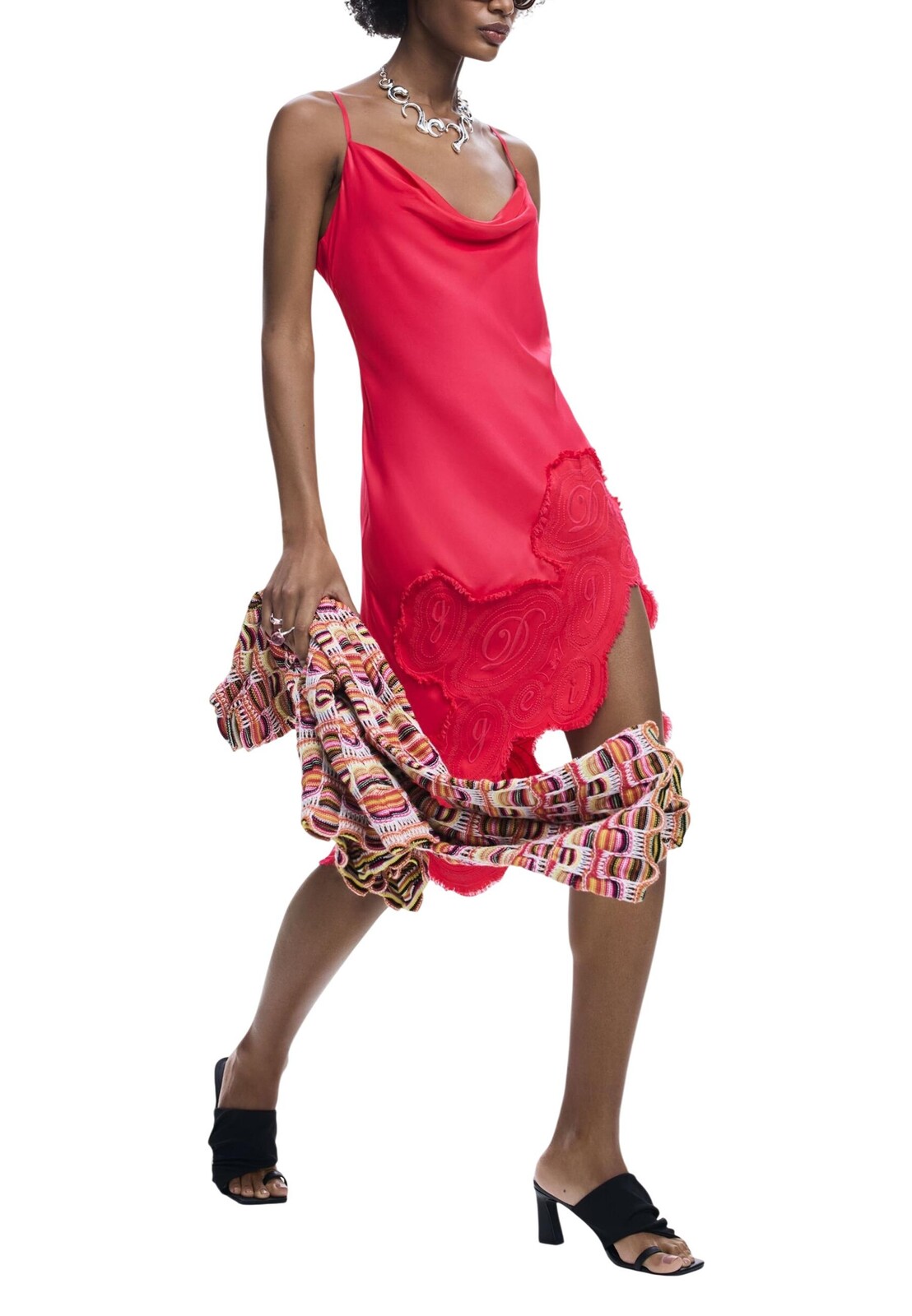 Červené šaty bez rukávov Desigual