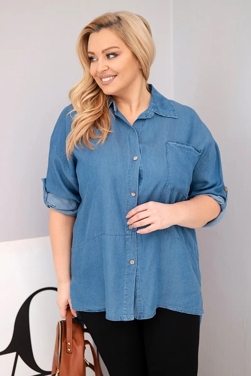 Dámska plus size košeľa z lyocellu