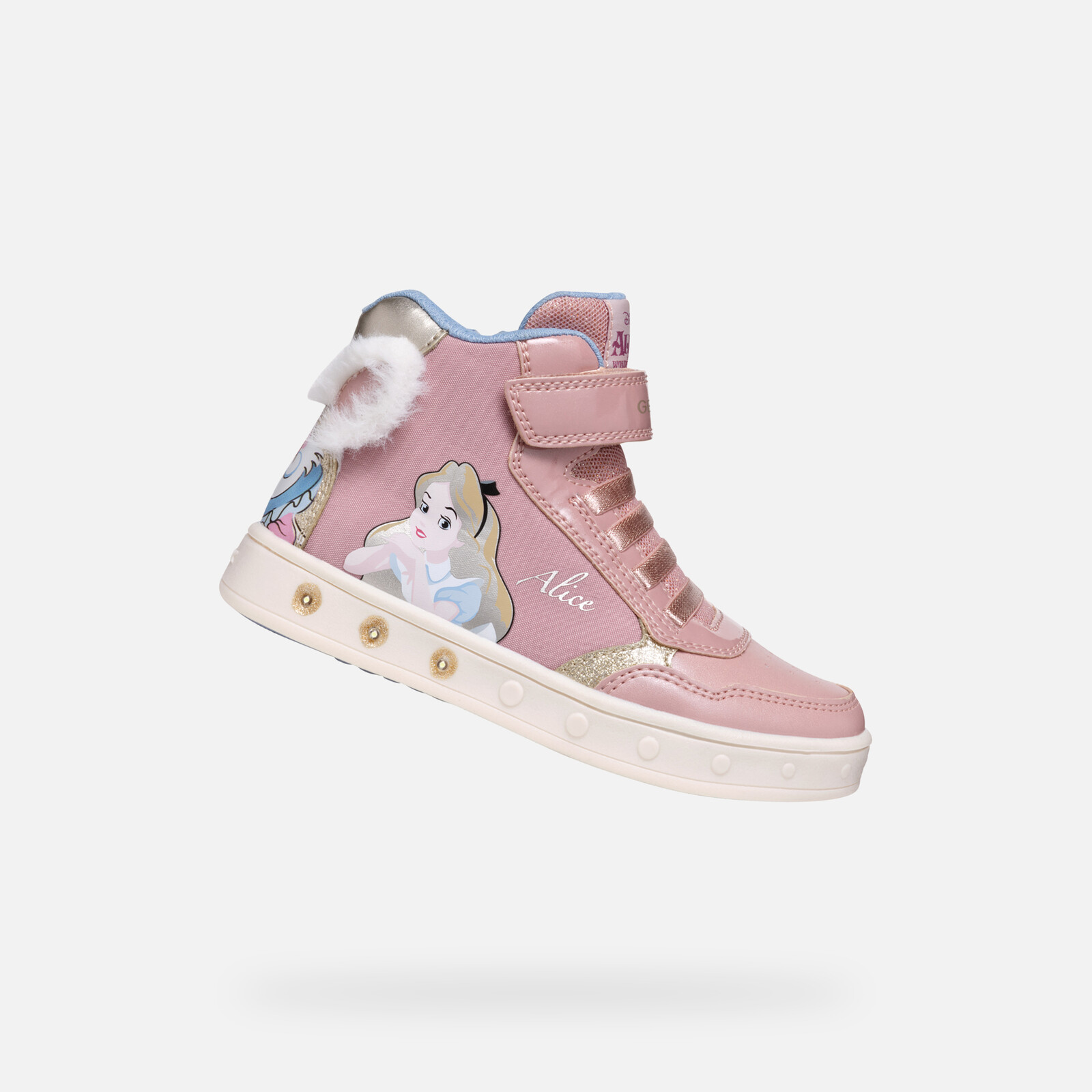 Pink Girls Sneakers Geox Skylin - Girls