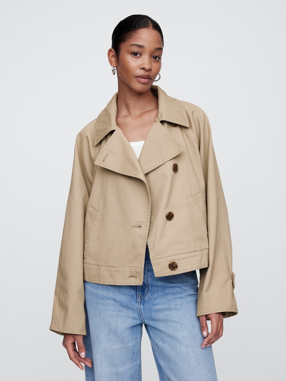 GAP Crop Trench Coat - Ladies